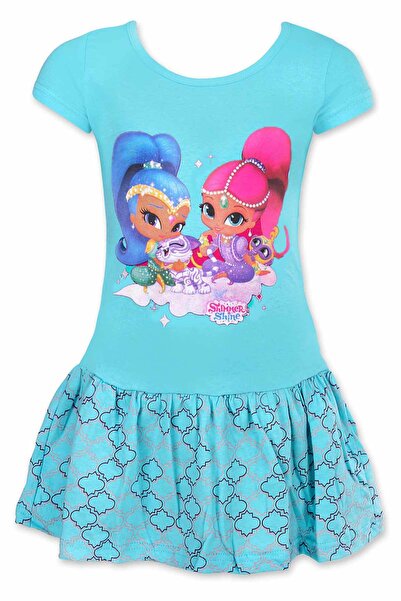 Shimmer And Shine Τυρκουάζ καλοκαιρινό φόρεμα 2-6 ετών, μαλακό και άνετο, 100...