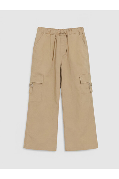 LC Waikiki Girls' Gabardine Cargo Trousers