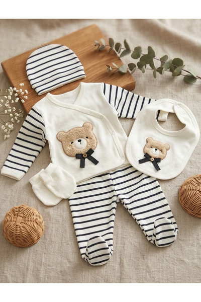BABY ZUHU 100% Cotton Boxed Newborn Hospital Release Set of 5