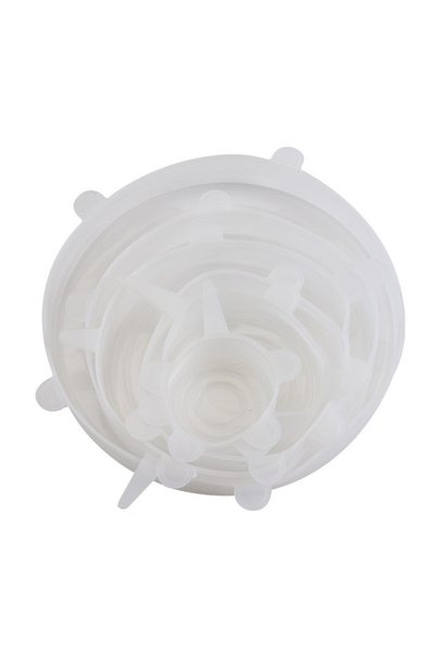 Choice 6pcs round white 6/12Pcs Silicone Stretch Lids Reusable Food Seal Cove...