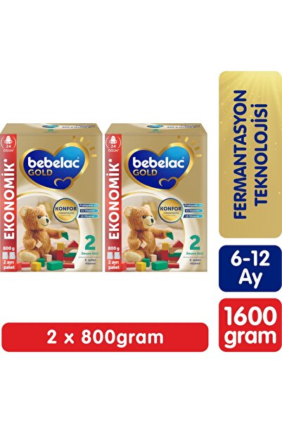 Bebelac Gold Konfor 2 Devam Sütü 6-9 Ay 800 Gr x 2 Adet 1600 Gr