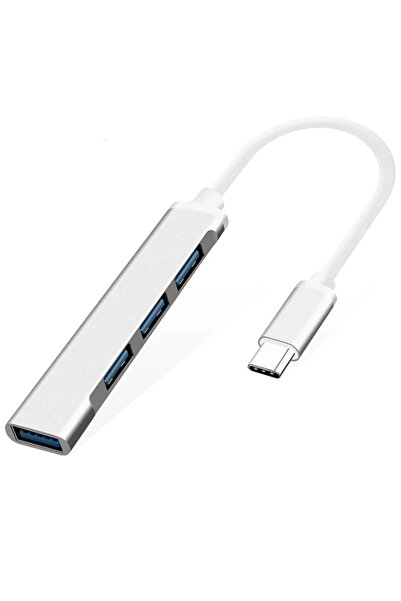 ATAsoft Yüksek Hızlı 4 Portlu Type-C Girişli Çoklayıcı Hub - 1x USB 3.0 & 3x ...