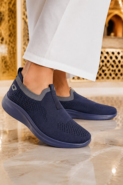 Generic Brand Men Hollow Flyknit Slip‑On Casual Shoes, Platform Cushioned Lig...