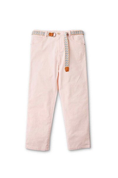 Gingersnaps Boys' Solid Pink Trousers with Front Button and Belt