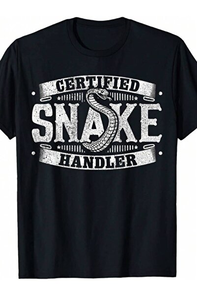 Generic تي شيرت مطبوع عليه "Certified Handler - Snake"