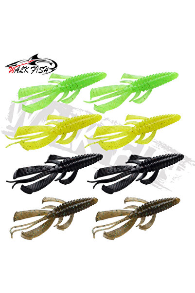 Choice Mix color WALK FISH 8PCS Crazy Flapper Fishing Lures 90mm 3g Soft Lure...