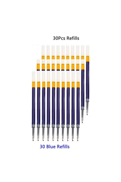 Choice 30 blue refills 13/30pcs Retractable Gel Pens Set Black/Red/Blue Ink B...