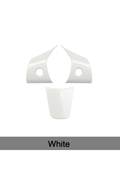 Choice White For Tesla Steering Wheel Model 3 Model Y Trim Of ABS Carbon Fibe...