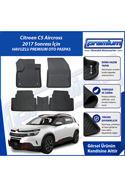 Premium Citroen C5 Aircross Paspas Araca Özel 2017 Sonrası Derin Havuzlu Oto ...