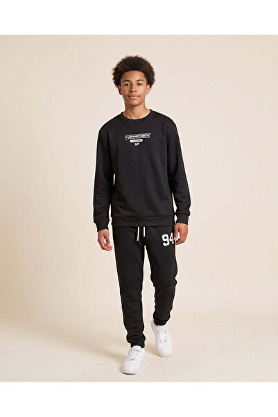 REDTAG Senior Boys Grey Double Knit Casual Set