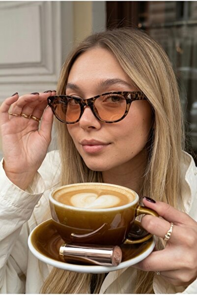 MACERATİ Larissa Leopard Frame Nude Ultra Light Women's Sunglasses with Uv400...