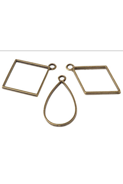 zerzembe 30 Adet Geometrik Şekil Metal Çerçeve Seti DIY Epoksi Reçine UV Kris...