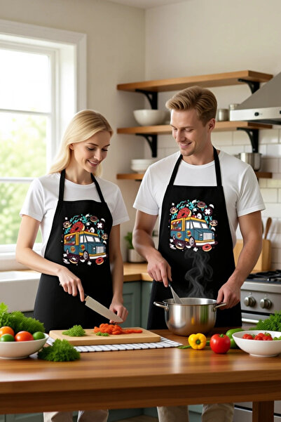 PayBuy Unisex Kitchen Chef Apron Donut Printed Graphic Pattern Relaxed Fit Ha...