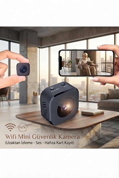 VANCKEY Kablosuz Mini Wifi Kamera - Cepten Uzaktan Canlı İzleme, Sesli Dinlem...