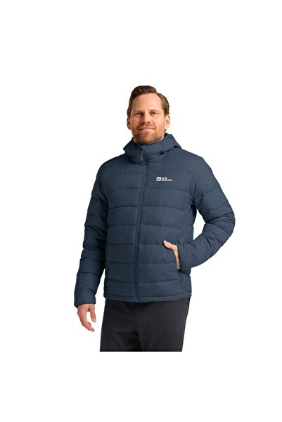 Jack Wolfskin 1207671_T0352-ATHER DOWN HOODY M RD Lacivert Düz Erkek Mont
