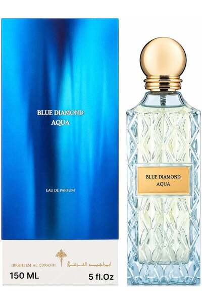 IBRAQ PERFUMES IBRAHEEM AL.QURESHI Blue Diamond Aqua 150ML Luxury Fresh Aquat...