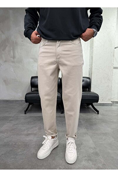 DIFRANSEL JEANS Urban Style Beige Boyfriend Jean