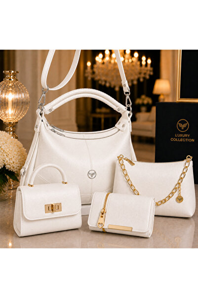 MODAMARKM Luxury Set of 4, Excellent Quality Shoulder and Hand Bags + Crossbo...