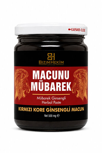 BİZİMHEKİM ŞİFA EVİ BizimHekim Macunu Mübarek Kırmızı Kore Ginsengli Bitkisel...