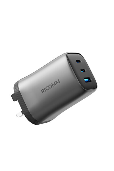 Ricomm 100W GaN Fast Charger 2 USB-C + 1 USB-A 3-Port Wall Charger with PD 3....