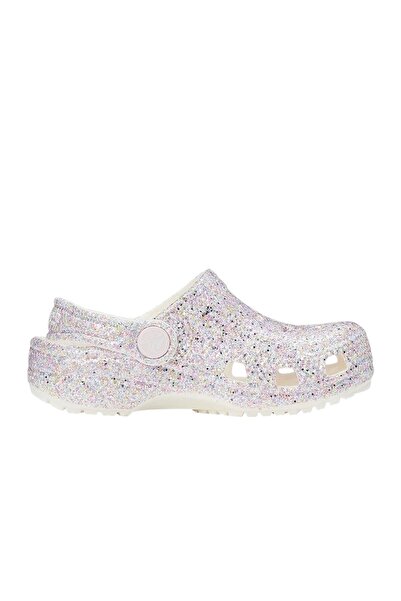 Crocs Класически фентъзи брокатени сабо за момичета, бели чехли за момичета 2...