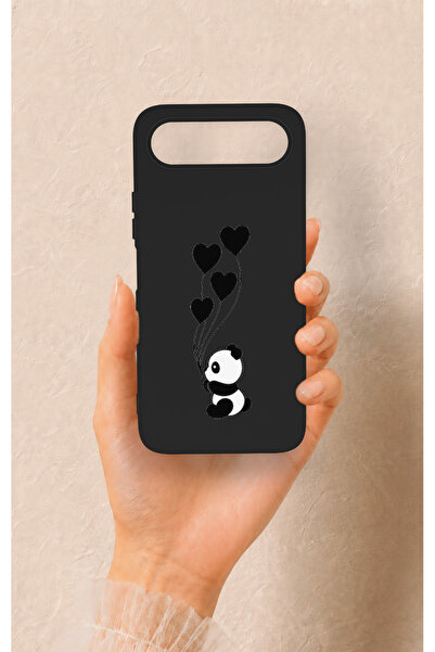 Vip Case Tecno Spark 50 5G Uyumlu Kalpli Panda Desenli Silikon Kılıf