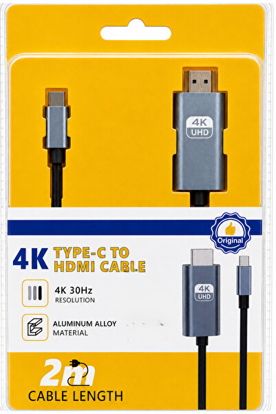 Baytix HOME Type-C To HDMI Cable 2M, 4K UHD 30Hz USB-C To HDMI Adapter Cable,...