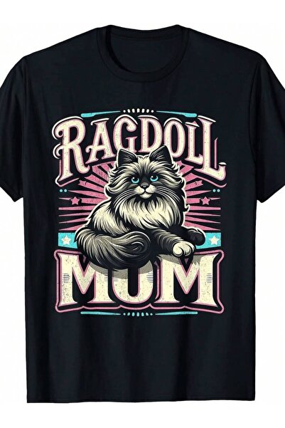 21JNRY Cat Mom T-Shirt Retro Kitten Graphic Tee Women & Men Suitable For - Ca...