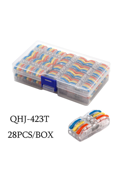 Choice6 423T-28 قطعة موصلات كهربائية سلكية صغيرة معبأة في صندوق، موصلات سريعة...
