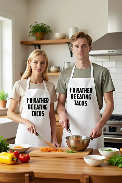 PayBuy Unisex Kitchen Apron Taco Printed Humor Themed Chef Relaxed Fit Daily ...
