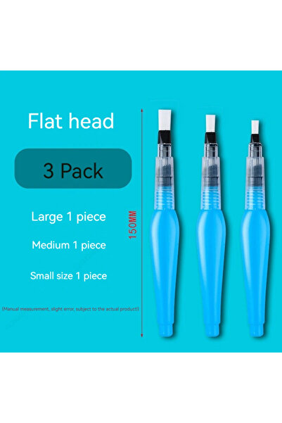 Choice 150mm 3pcs Flat 3/6 Piece Water Color Brush Pen Set, Watercolor Paint ...