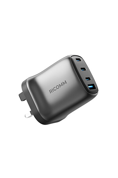Ricomm 65W GaN Fast Charger | 3 USB-C + 1 USB-A 4-Port Wall Charger with PD 3...