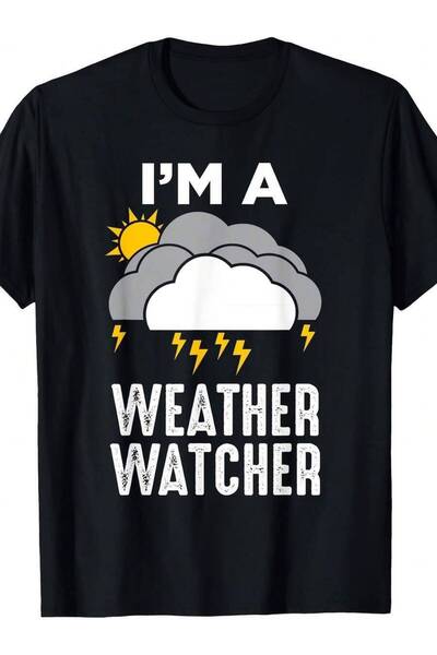 kai22 تي شيرت برسومات Cool Weather Watcher للرجال، تي شيرت برسومات الشمس والس...