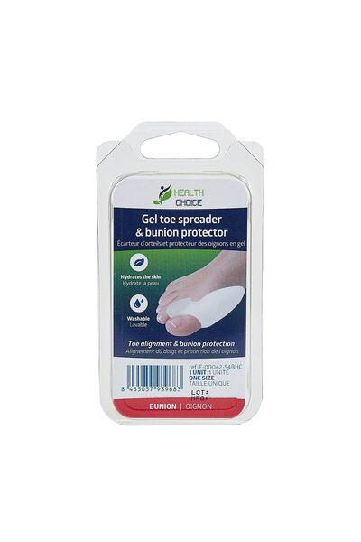 Health Choice Deramed Gel Toe Separator with Bunion Protector, One Size