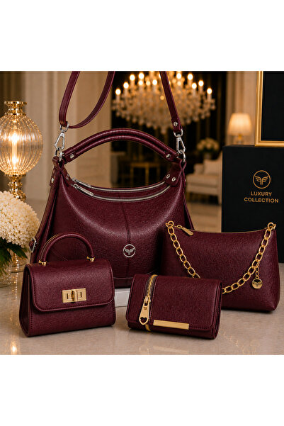 MODAMARKM Luxury Set of 4, Excellent Quality Shoulder and Hand Bags + Crossbo...