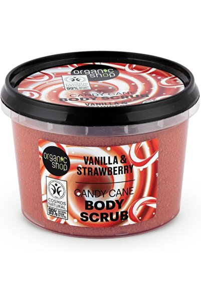 organic shop Candy Cane Body Scrub Vanilla and Strawberry (250ml)