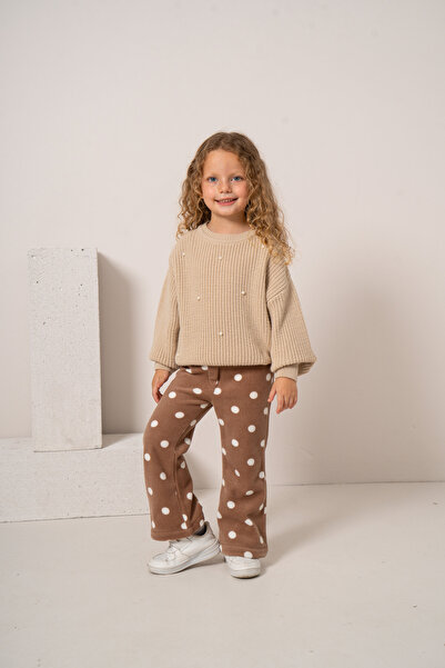JNF kids Baby Girl & Child Pearl Knitwear Fleece 2-Piece Set