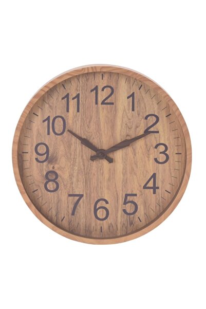 Koopman Decorative wall clock, wood-look, beige color, 30 cm, modern design