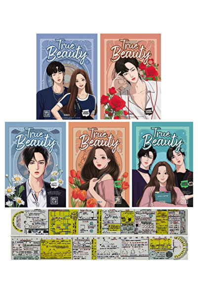 Destek Yayınları True Beauty 6-7-8-9-10. Ciltler Webtoon Seti + Özel Cetvel