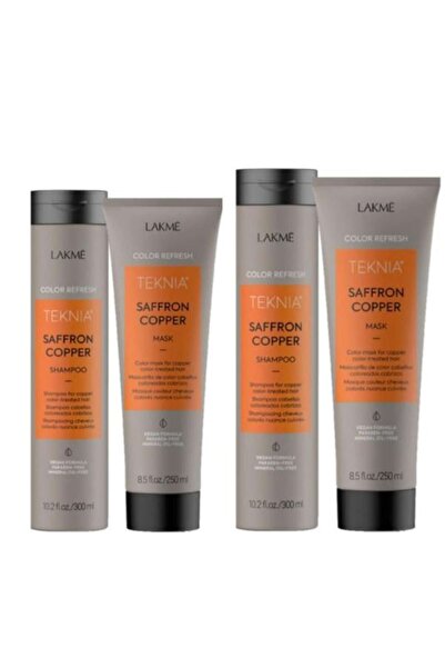Lakme Освежаващ шафранов комплект: 2 x Шампоан 300 мл + 2 x Маска 250 мл