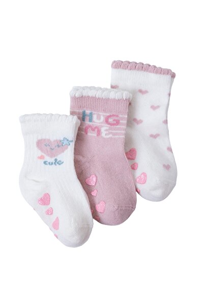 ebebek Hello Baby HelloBaby Kız Bebek 3lü Kaydırmaz Çorap