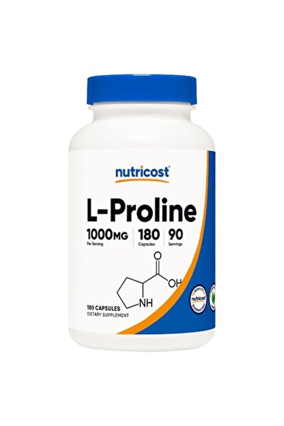 Nutricost L-Proline 500 mg, 180 capsule, supliment alimentar