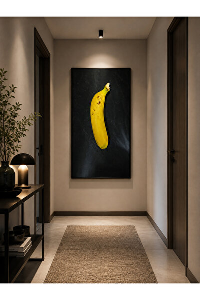 eslem bijuteri Dekoratif Kanvas Tablo Sarı Muz Tasarım Modern Minimalist Duva...