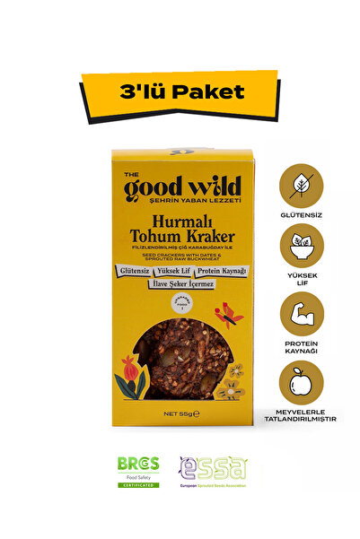 THE GOOD WİLD Hurmalı Tohum Kraker | Glutensiz Atıştırmalık | İlave Şekersiz ...