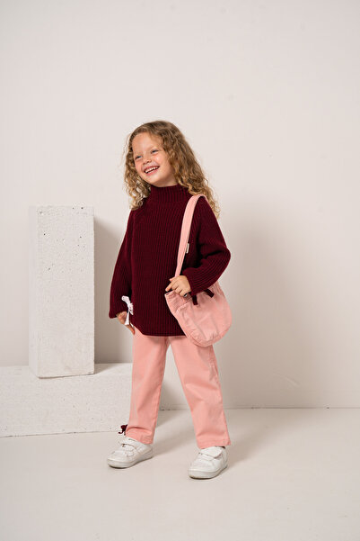 JNF kids Baby Girl & Child Turtleneck Sweater, Bag and Pants 3-Piece Set