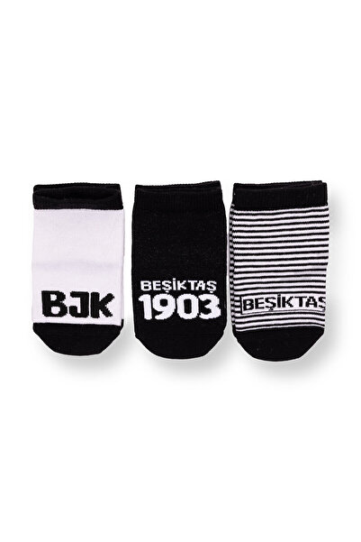 Beşiktaş Erkek Bebek 3lü Soket Çorap Lisans Baskılı
