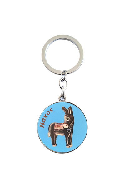 Bestgifts Γυάλινο μπρελόκ διπλής όψης (γάιδαρος Νάξου)