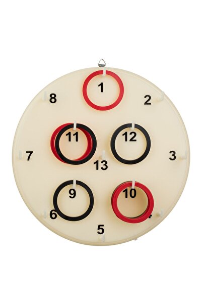 Zâna Casei Ecru Target Game with Light & Black Red Circles 30cm