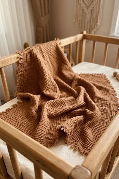 REİNA TEKS Muslin Baby Blanket 100% Cotton 4 Layers 90X90 cm 1 Piece