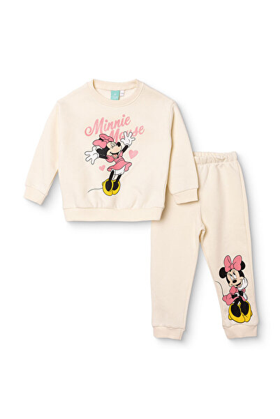 Disney Kız Bebek Lisans Eşofman Takımı Lisans Baskılı Bisiklet Yaka Long Slee...